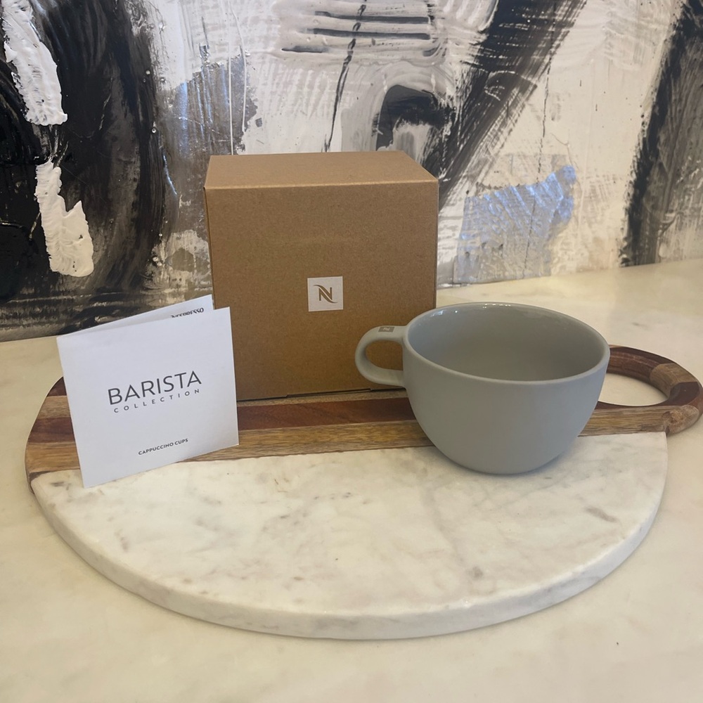 Set of 2 Nespresso Gray Cappuccino/ Coffee Mugs - Barista Collection ☕️